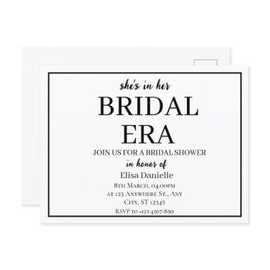 Bridal Era Minimalist Modern Custom Bridal Shower PostInvitations