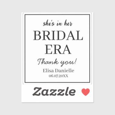 Bridal Era Minimalist Modern Custom Bridal Shower Sticker