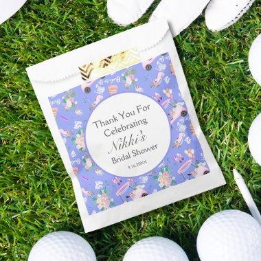 Bridal Golf Cart  Seamless Pattern Favor Bag