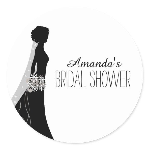 Bridal Gown | Bridal Shower Favor Stickers