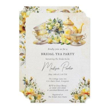 Bridal Lemon Tea Party Vintage