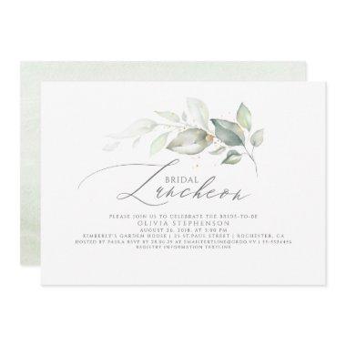 Bridal Luncheon Elegant Greenery Bridal Shower Invitations