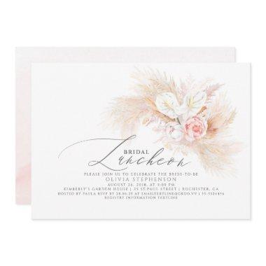 Bridal Luncheon Pampas Grass Floral Exotic Shower Invitations