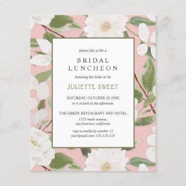 Bridal Luncheon | White Flowers leaves pink