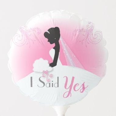 Bridal Mrs Right Pink bride I said yes Balloon