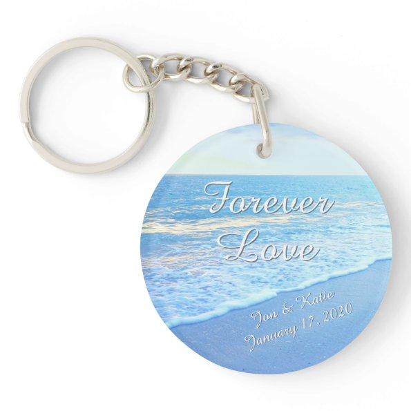Bridal Party Gifts or Beach Bridal Shower Favors Keychain