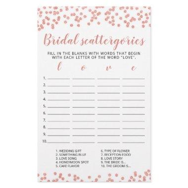 Bridal Scattergories editable game