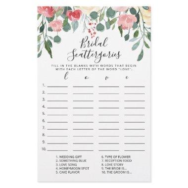 Bridal Scattergories editable game