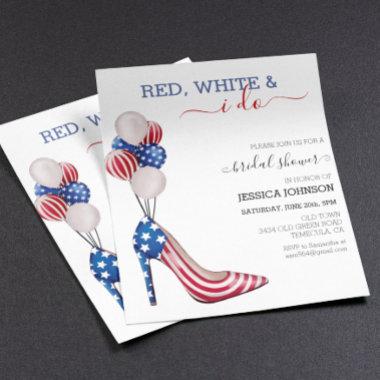 Bridal Shower 4th of July Red white Blue