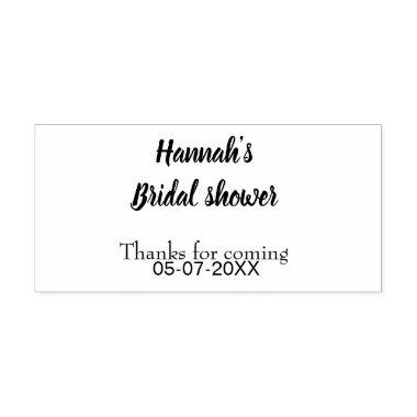 add name date year thanks for coming self-inking stamp