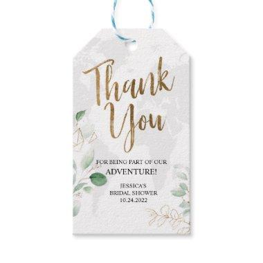 Bridal shower, Adventure Thank you tag, Gift Tags