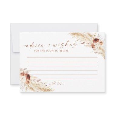 Advice and Wishes , Boho Bridal Invitation