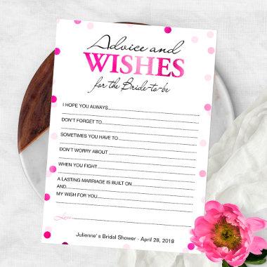 Bridal Shower Advice and Wishes | Magenta Confetti Invitations