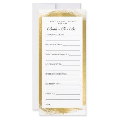 Bridal Shower Advice Cards Gold Paint Look