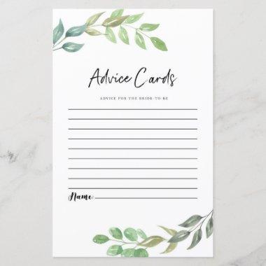 Bridal Shower Advice Cards Greenry Games Game