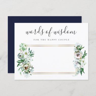 Bridal Shower Advice for the Bride Navy Floral Invitations