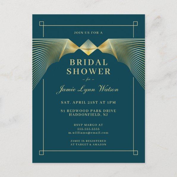 BRIDAL SHOWER | Art Deco Teal PostInvitations