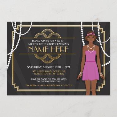 Bridal Shower Bachelorette Party 1920s Invitations
