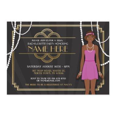 Bridal Shower Bachelorette Party 1920s Invitations