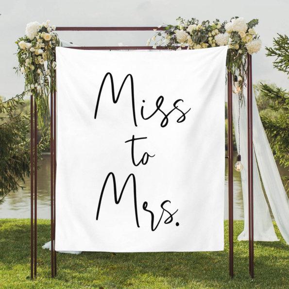 Bridal Shower Backdrop Decorations Miss to Mrs.