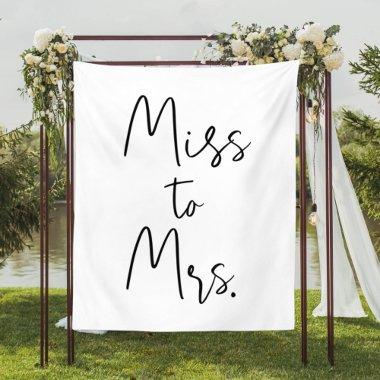 Backdrop Decorations Miss to Mrs.