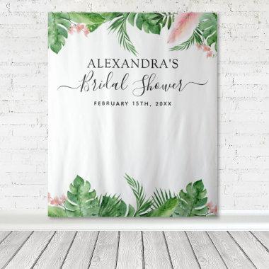 Bridal Shower Backdrop Tropical Floral Photo Booth