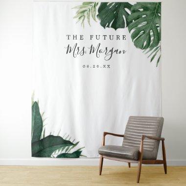 Bridal Shower Backdrop Tropical Monstera