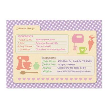 Baking Recipe  Bake Party Invite