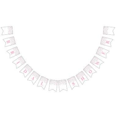 Banner Pink Silver Confetti