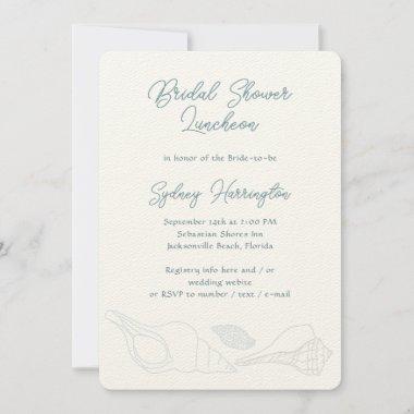 Bridal Shower Beach Shells Invitations Template