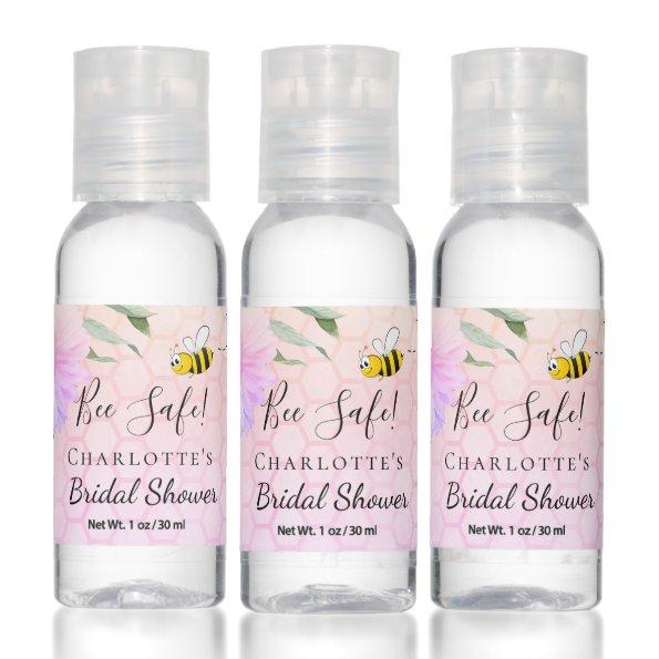 bee safe florals pink Hand Sanitizer