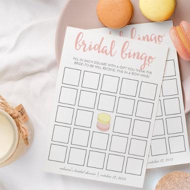 Bridal Shower Bingo Game Invitations | French Macarons