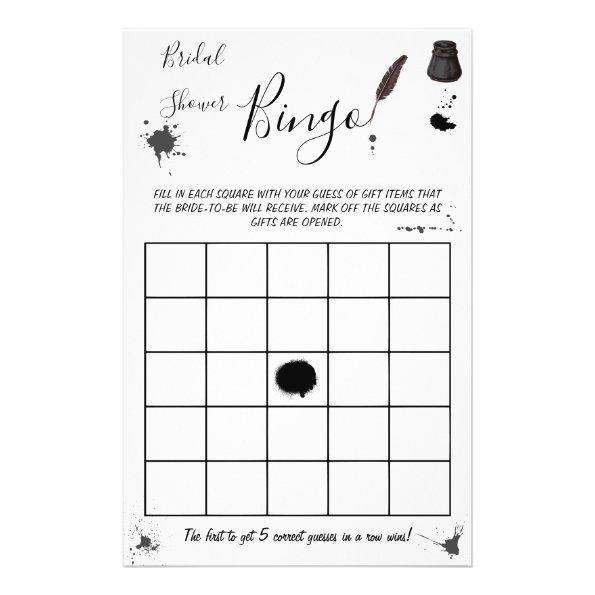 Bridal Shower Bingo | Pen & Inkwell Game Invitations Flyer