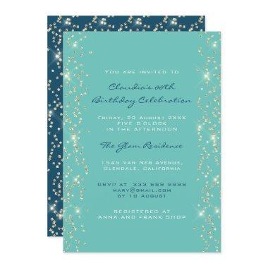 Birthday Coral Confetti Blue