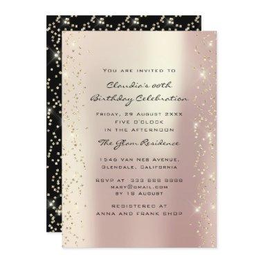 Birthday Coral Confetti Blush Black