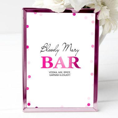 Bridal Shower Bloody Mary Bar Sign | Pink Confetti Invitations