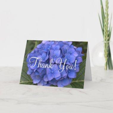 Bridal Shower Blue Hydrangea Thank You Blank Invitations