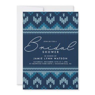| Blue Knit Christmas Tree Sweater