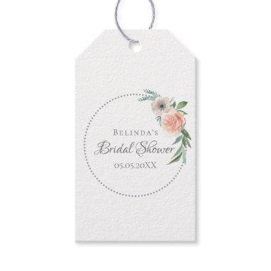 Bridal Shower blush pink florals thank you Gift Tags