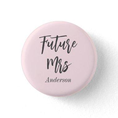 Bridal Shower Blush Pink Future Mrs Button