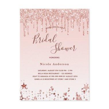 blush pink stars invitation Post