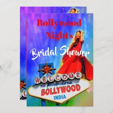 Bridal Shower Bollywood Indian Colorful Modern Invitations