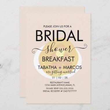 Bridal Shower Breakfast Pancakes Brunch Invitations