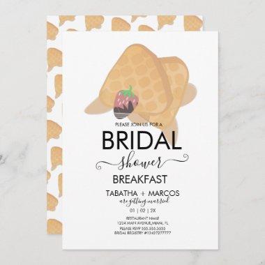 Bridal Shower Breakfast Waffles Brunch Invitations