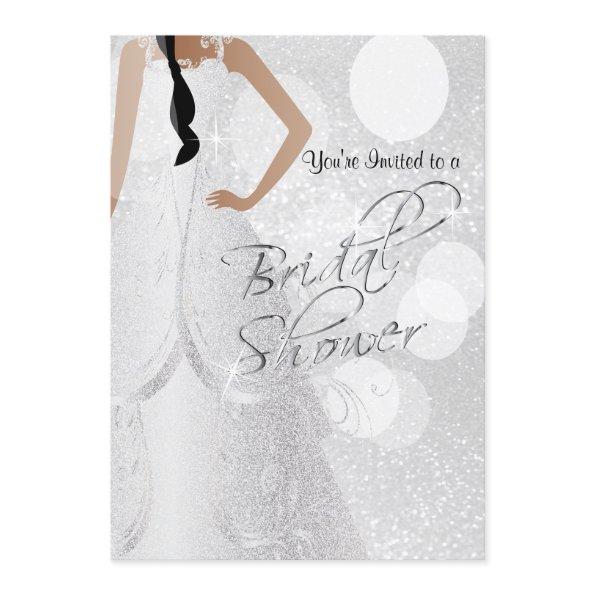 Bride a in White Glitter