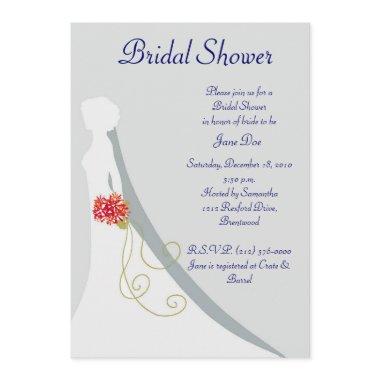 Bridal Shower- Bride Silhouette Invitations