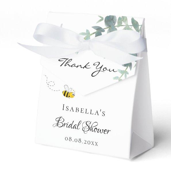 Bridal shower bride to bee eucalyptus thank you favor box