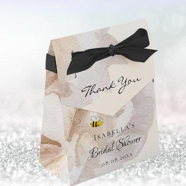 Bridal shower bride to bee floral peony thank you favor box