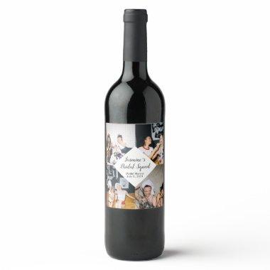 Bridesmaid Proposal Photo Collage Wine Label