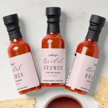 Bridal Shower Brunch Blush Pink Hot Sauces